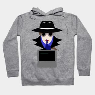 Lady Black Shush (Cauc W/Computer): A Cybersecurity Design Hoodie